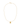 Billedet viser en halskæde i guld med et enkelt og elegant design. Den har små vedhæng, der symboliserer drømme og ambitioner.