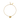 Billedet viser et Perla armbånd i guld med perler. Armbåndet er elegant og stilfuldt, perfekt til både hverdag og festlige lejligheder.