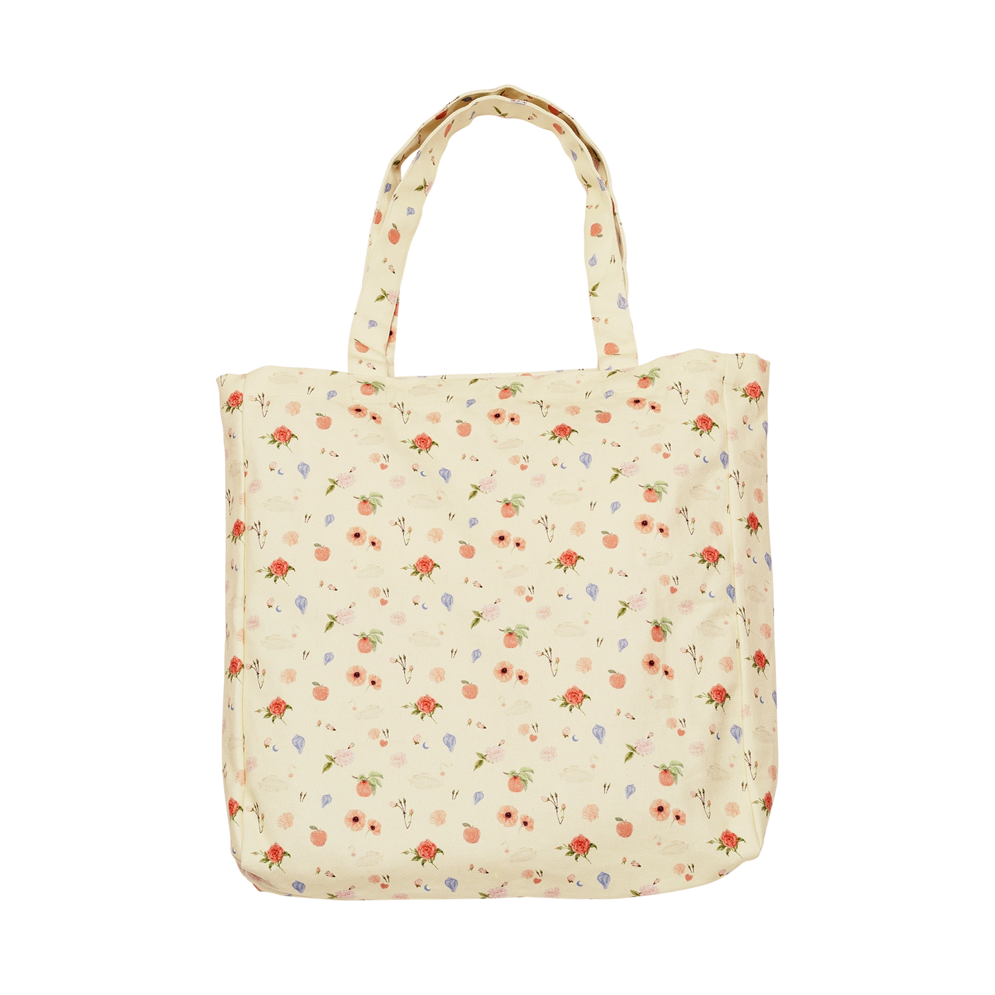 Canvas Totebag Roses and Shells