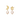 Billedet viser et par Gabrielle øreringe i guld. De er elegante og enkle, med en glat overflade og en klassisk rund form.