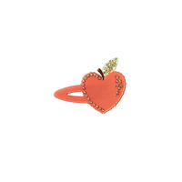 Heart Apple hårspænde Cranberry