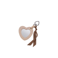 Heart Lommespejl Nøglering Sand