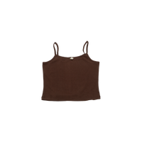 Megan Pointelle Top Brown