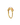 Billedet viser en guldring med et unikt, moderne design. Ringen har en glat overflade og en elegant, minimalistisk stil, der passer til både hverdag og fest.
