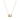 Billedet viser en halskæde med et vedhæng, der repræsenterer stjernetegnet Jomfruen. Vedhænget er guld og har et minimalistisk design.